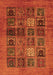 Machine Washable Abstract Orange Modern Area Rugs, wshabs617org