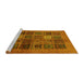 Sideview of Machine Washable Abstract Yellow Modern Rug, wshabs617yw