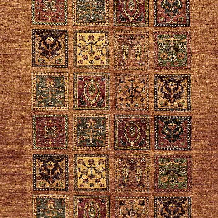 Machine Washable Abstract Brown Modern Rug, wshabs617brn