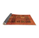 Sideview of Abstract Orange Modern Rug, abs617org