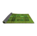 Sideview of Abstract Green Modern Rug, abs617grn