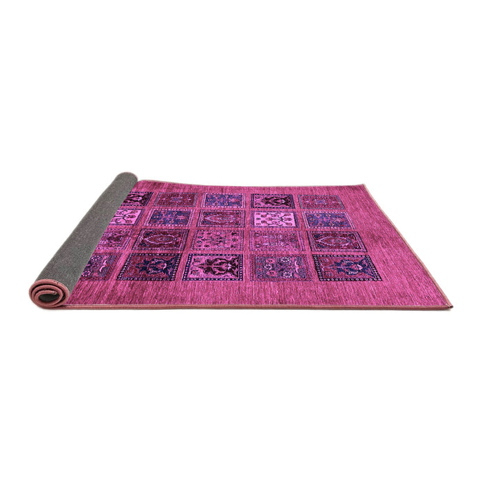 Sideview of Abstract Purple Modern Rug, abs617pur