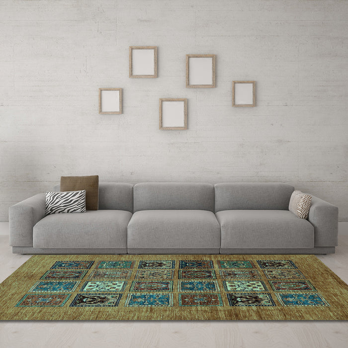 Machine Washable Abstract Light Blue Modern Rug in a Living Room, wshabs617lblu