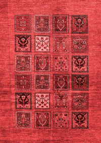 Abstract Red Modern Rug, abs617red