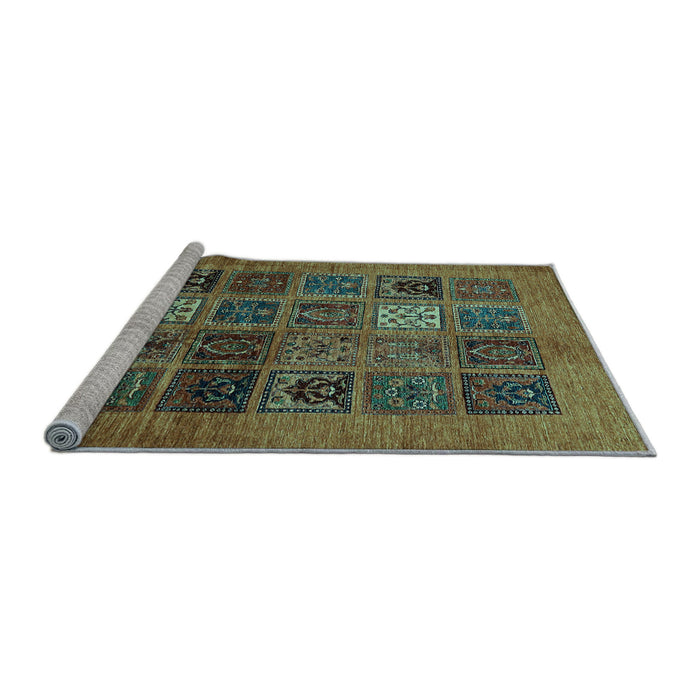 Sideview of Machine Washable Abstract Light Blue Modern Rug, wshabs617lblu