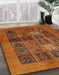 Abstract Red Modern Rug in Family Room, abs617