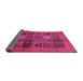 Sideview of Abstract Pink Modern Rug, abs617pnk