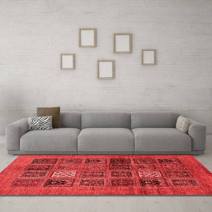 Modern Red Washable Rugs