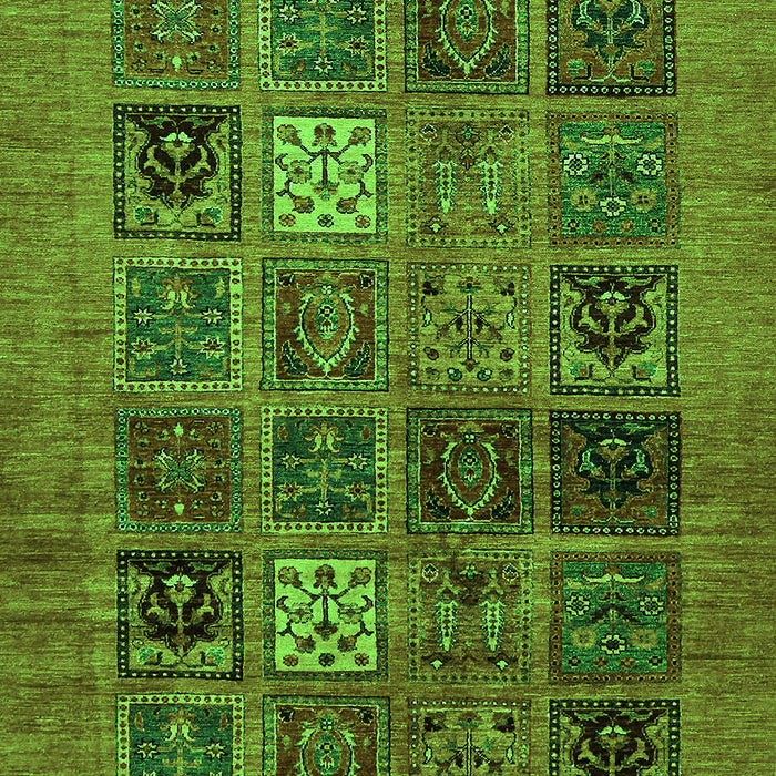 Abstract Green Modern Rug, abs617grn