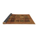 Sideview of Abstract Brown Modern Rug, abs617brn