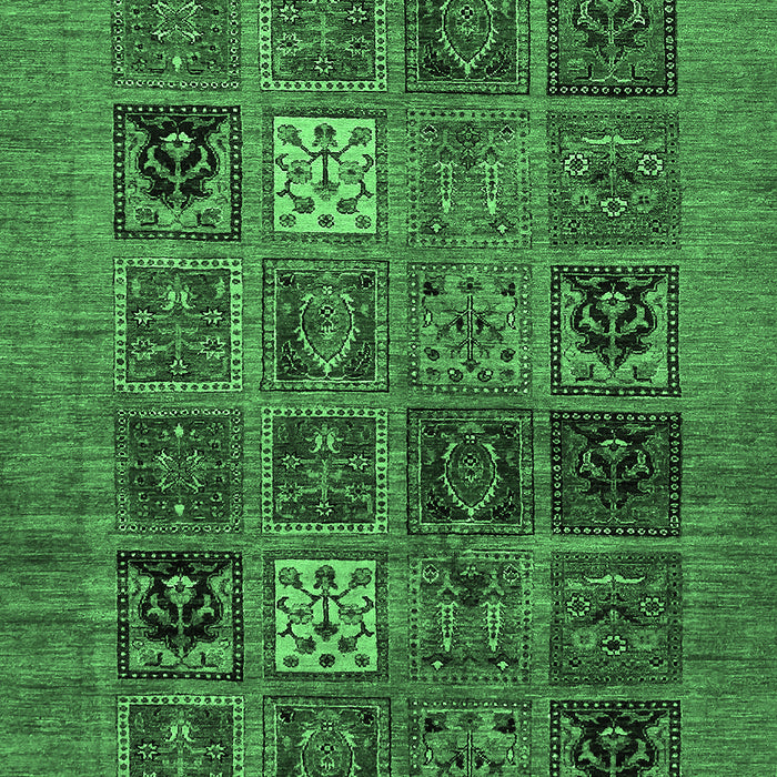 Abstract Emerald Green Modern Rug, abs617emgrn