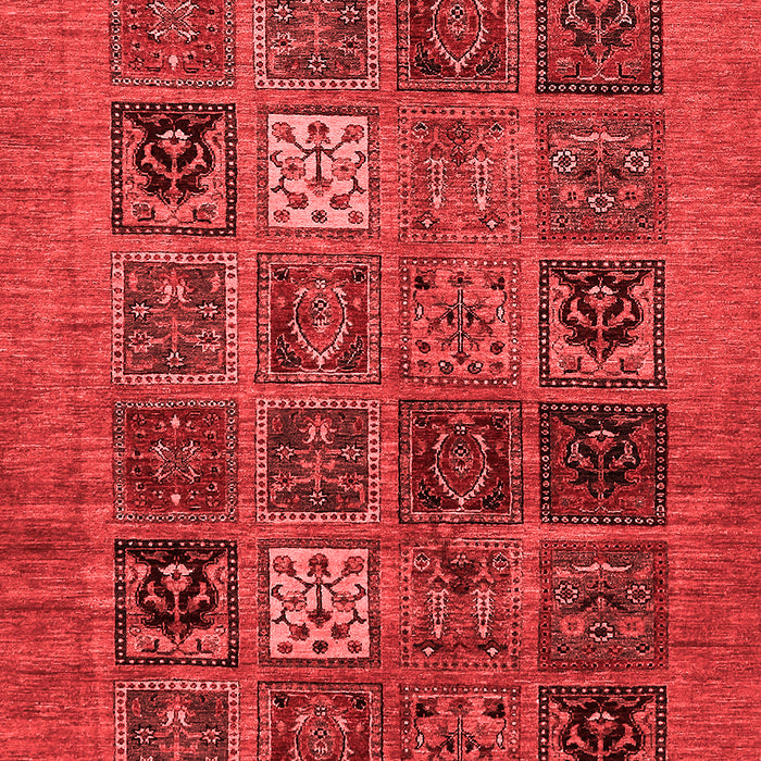 Machine Washable Abstract Red Modern Rug, wshabs617red