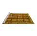 Sideview of Machine Washable Abstract Yellow Modern Rug, wshabs618yw