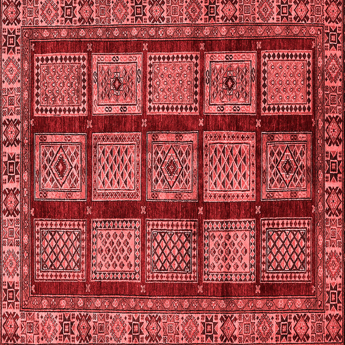 Machine Washable Abstract Red Modern Rug, wshabs618red