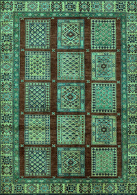 Abstract Turquoise Modern Rug, abs618turq