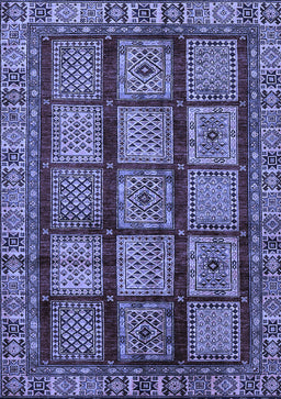 Abstract Blue Modern Rug, abs618blu