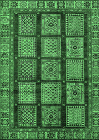 Abstract Emerald Green Modern Rug, abs618emgrn