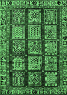 Abstract Emerald Green Modern Rug, abs618emgrn