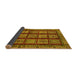 Sideview of Abstract Yellow Modern Rug, abs618yw