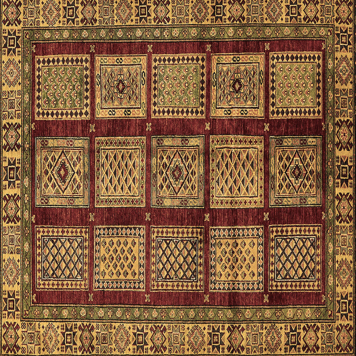 Square Abstract Brown Modern Rug, abs618brn
