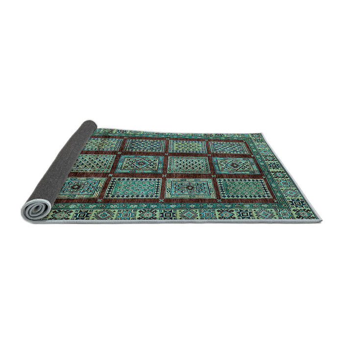 Sideview of Abstract Light Blue Modern Rug, abs618lblu