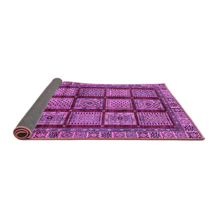 Sideview of Abstract Purple Modern Rug, abs618pur