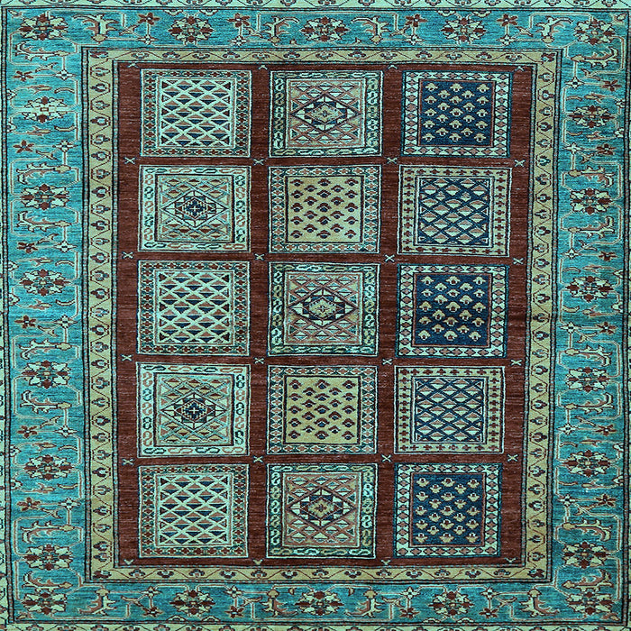 Square Abstract Light Blue Modern Rug, abs619lblu