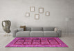 Machine Washable Abstract Pink Modern Rug in a Living Room, wshabs619pnk