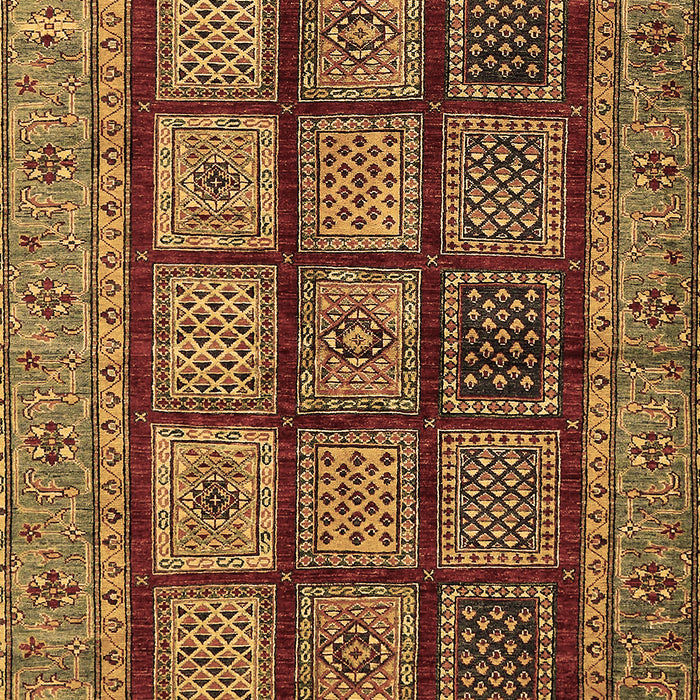 Machine Washable Abstract Brown Modern Rug, wshabs619brn