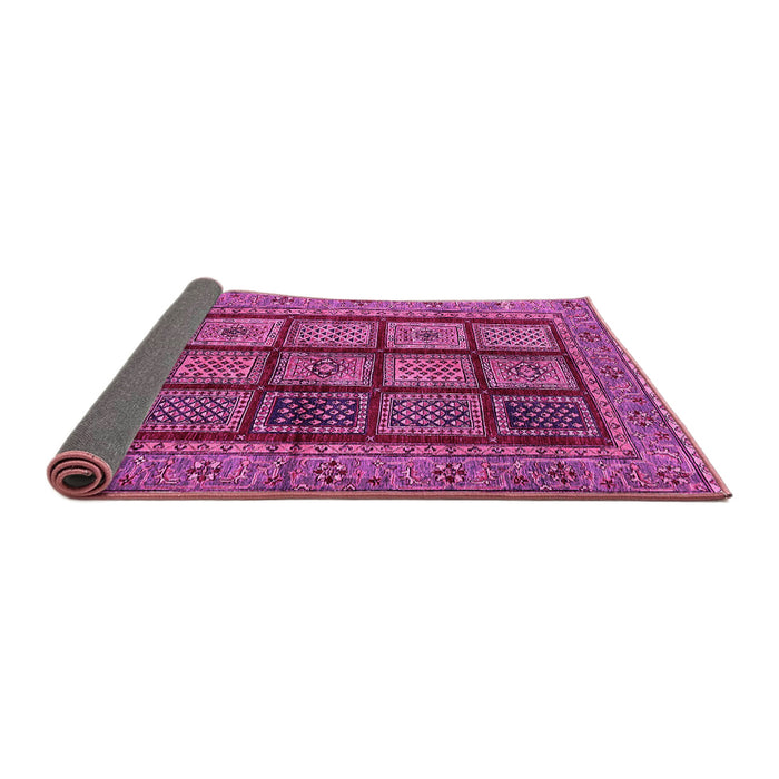 Sideview of Abstract Pink Modern Rug, abs619pnk