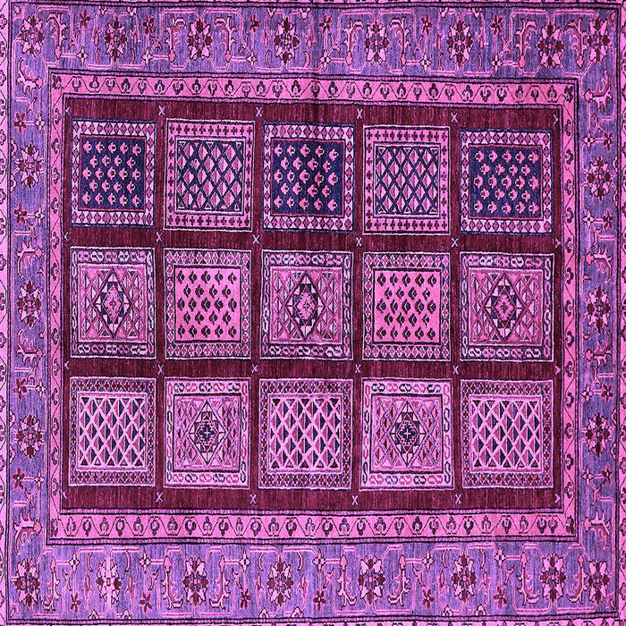 Square Machine Washable Abstract Purple Modern Area Rugs, wshabs619pur