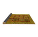 Sideview of Abstract Yellow Modern Rug, abs619yw