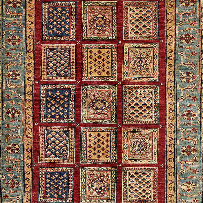 Abstract Saffron Red Modern Rug, abs619