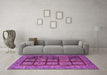 Machine Washable Abstract Purple Modern Area Rugs in a Living Room, wshabs619pur