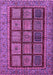 Machine Washable Abstract Purple Modern Area Rugs, wshabs619pur