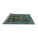 Sideview of Machine Washable Abstract Light Blue Modern Rug, wshabs619lblu