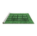 Sideview of Machine Washable Abstract Emerald Green Modern Area Rugs, wshabs619emgrn