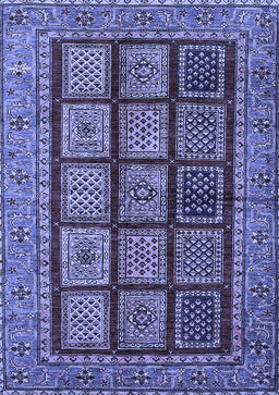 Abstract Blue Modern Rug, abs619blu