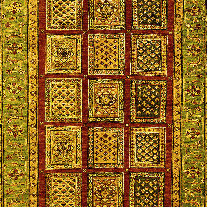 Machine Washable Abstract Yellow Modern Rug, wshabs619yw