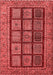 Abstract Red Modern Area Rugs