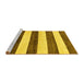 Sideview of Machine Washable Abstract Yellow Modern Rug, wshabs61yw