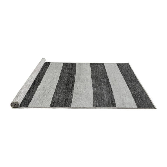 Sideview of Machine Washable Abstract Gray Modern Rug, wshabs61gry