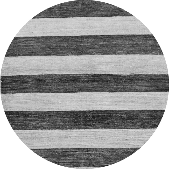 Round Abstract Gray Modern Rug, abs61gry