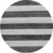 Round Abstract Gray Modern Rug, abs61gry