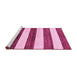 Sideview of Machine Washable Abstract Pink Modern Rug, wshabs61pnk