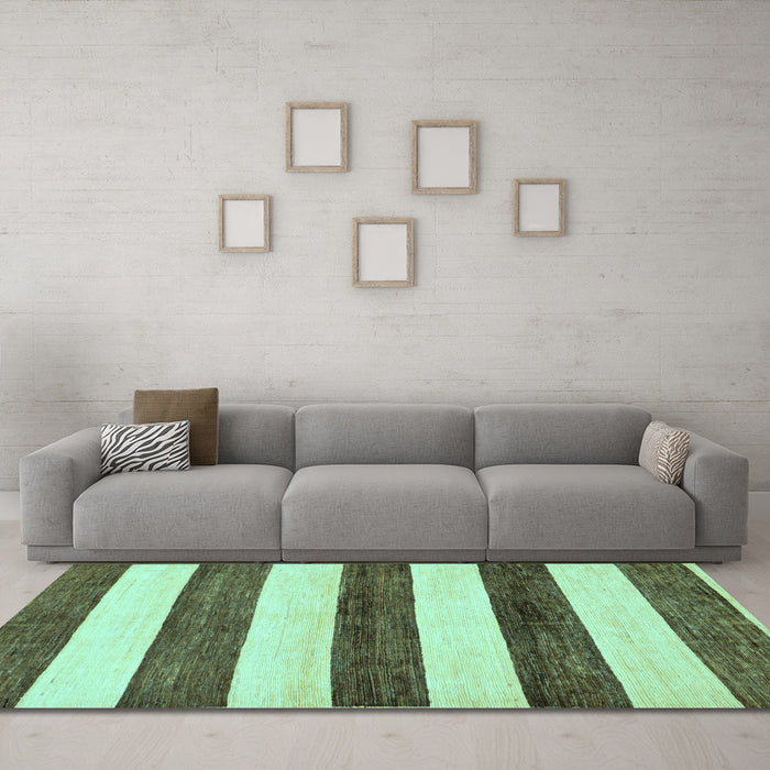 Machine Washable Abstract Light Blue Modern Rug in a Living Room, wshabs61lblu