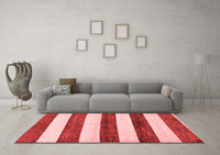 Machine Washable Abstract Red Modern Rug, wshabs61red