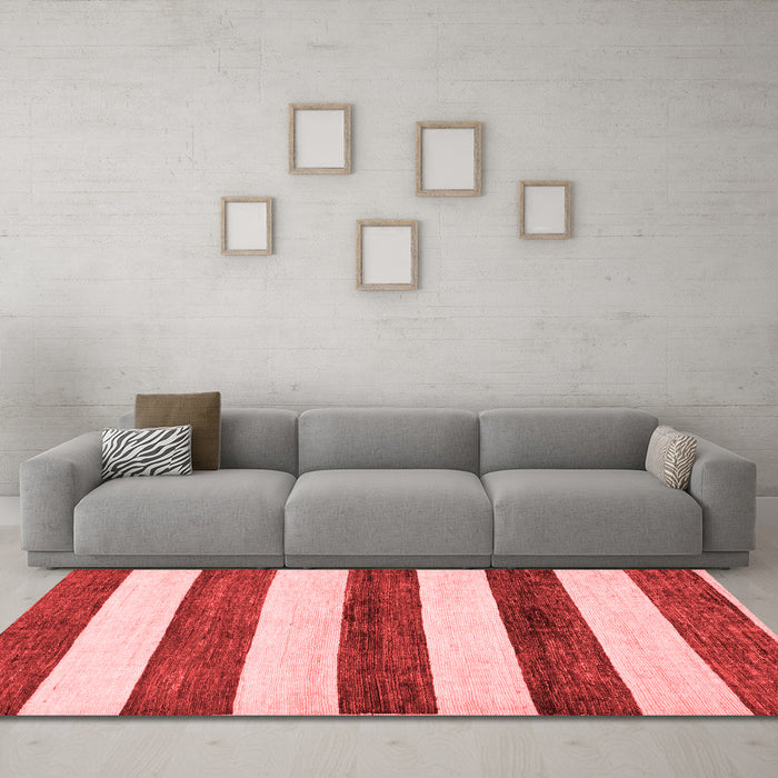 Modern Red Washable Rugs
