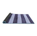 Sideview of Abstract Blue Modern Rug, abs61blu