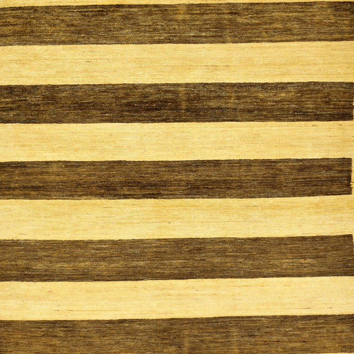 Square Machine Washable Abstract Saddle Brown Rug, wshabs61